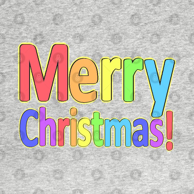 colorful merry christmas - black by persa